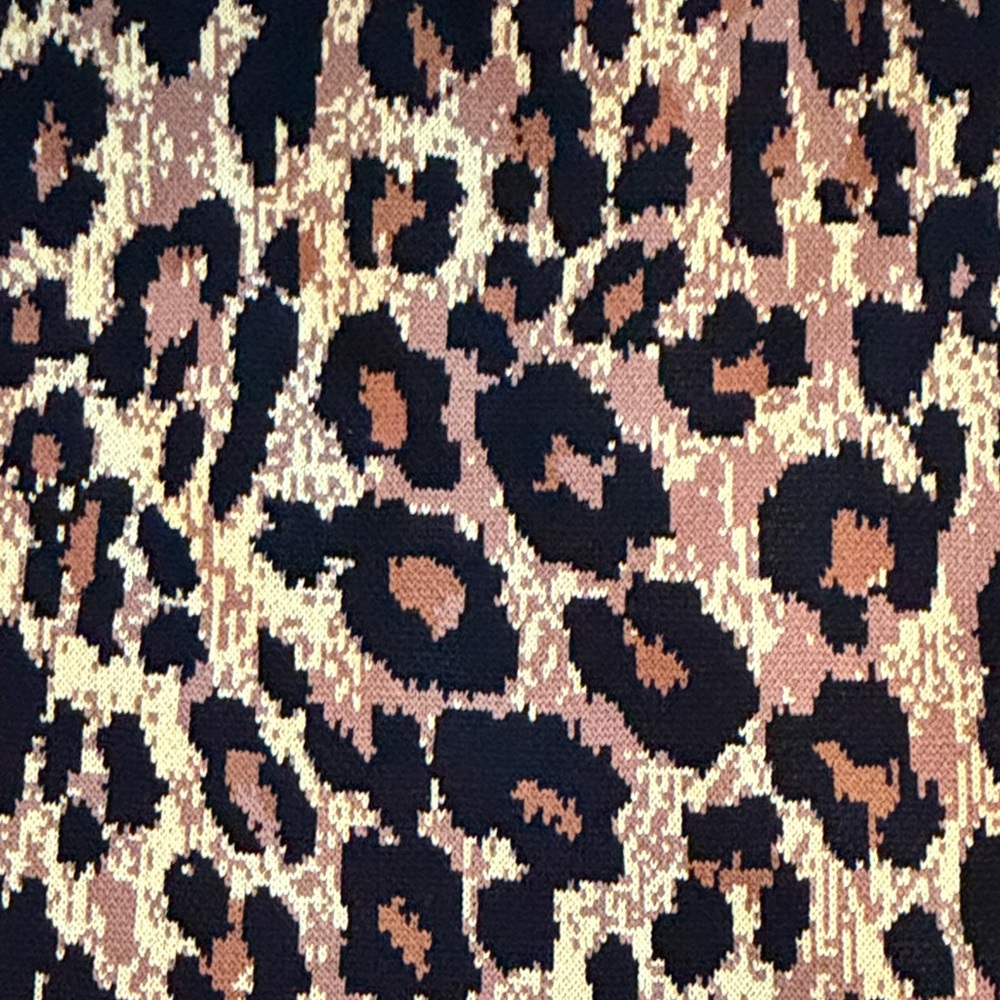 STAUD Leopard Jacquard Crop Tank - Black, Brown & Cream - Picture 3 of 5